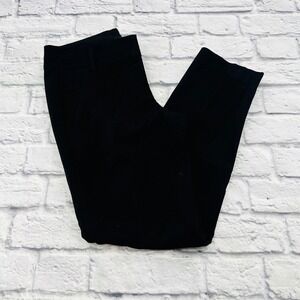 LOFT Marisa Pants Womens Black Size 2 Cropped Straight Leg Ankle Tailored